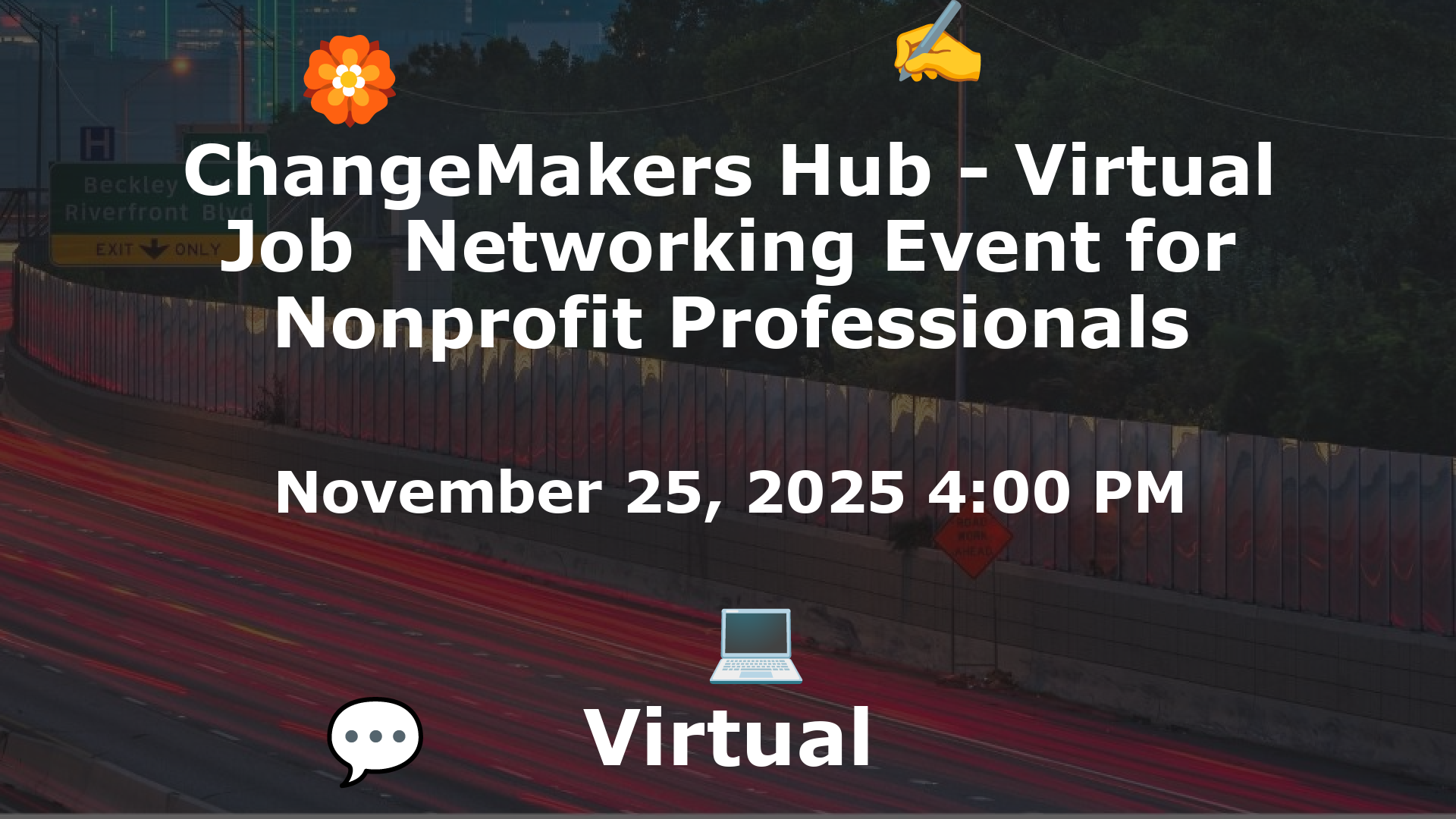 ChangeMakers Hub - Virtual Job  Networking Event for Nonprofit Professionals event image